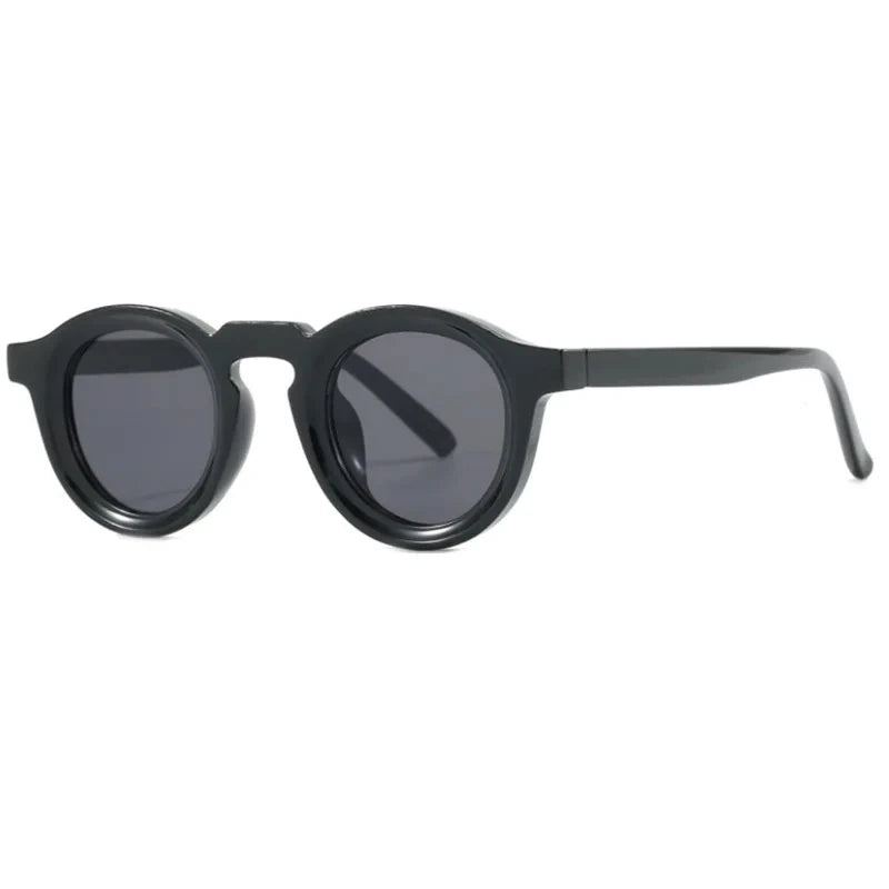 Round Sunglasses Women Men Punk Shades Retro Trending Sun Glasses Clear Lens Frame UV400 Female